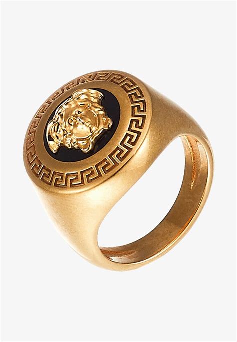 versace nero/oro tribute|Versace Ring .